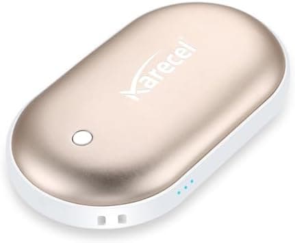 Karecel Rechargeable Hand Warmer, 5200mAh Double-Sided 4-inch Full-Surface Heat Electric Hand Warmer, Up to 11Hrs, Portable Handwarmer Pocket Heater, Tech Gifts for Men Women, Winter Essentials