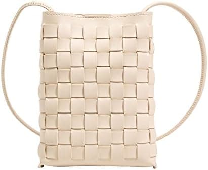 ONE2MAY Woven Small Crossbody Bags Cell Phone Purse for Women Teen Girls Small Shoulder Phone Bag