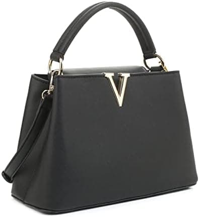 EVVE Women's Small Satchel Bag Classic Top Handle Purses Fashion Crossbody Handbags with Shoulder Strap