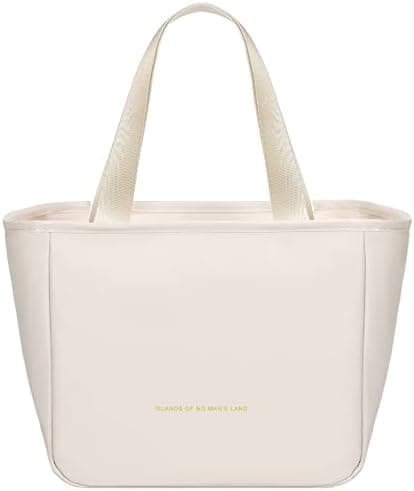 uoloao Lunch Bag Women Insulated - 10L Lunch Tote Bag for Women Work, Polyurethane Small Cute Lunch Bag Cooler fo