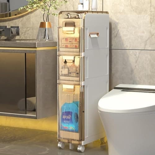 4-Tier Narrow Storage Cabinet by Lozovin - For Bathroom, Kitchen, Bedroom, Laundry