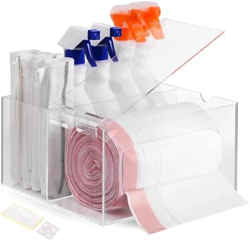 Storage Standard Trash Bag Kitchen Organizers and Under Sink Storage Dispenser - Garbage Bag Organizer - Total size 10’’ x 10.25’’ x 5.5’’ - Fits Small Garbage Bag Roll Up to 10’’ x 5’’ x 5’’