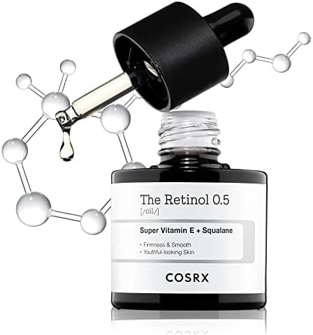 COSRX Retinol 0.5 Oil, Anti-aging Serum with 0.5% Retinoid Treatment for Face, Reduce Wrinkles, Fine Lines, Gentle Skincare for Day & Night, Not Tested on Animals, Korean Skin Care