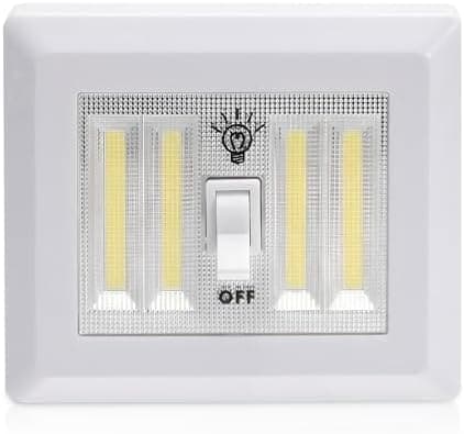 AlltroLite LED Closet Light Switch | 400 Lumen Wireless Battery Powered COB Night Light | Stick On Magnetic Battery Lights for Under Cabinet, Shelf, Shed, Kitchen, Garage, Attic, RV, DIY