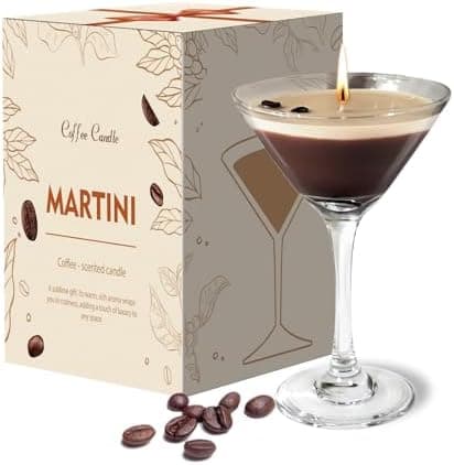 Espresso Martini Candle Unique Gifts for Women Girls,Strong Scented, Natural Soy Wax Coffee Candle Decor for Home,Bedroom,Coffee Martini Candles Gifts for Birthday,Valentine, Mother's Day