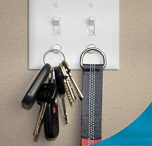 Savvy Home Magnetic Key Rack Key Holder for Light Switch | Smart Modern Design for Keychain Rings, Car Keys, Key FOBs | Easy Installation (4 Pack)