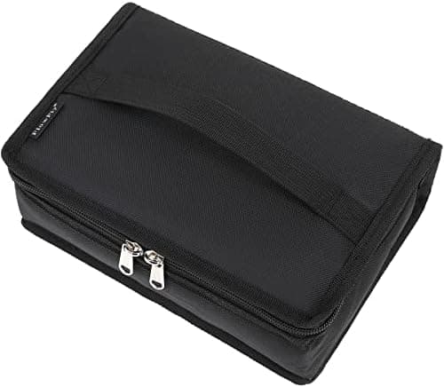 FlowFly Small Insulated Lunch box Portable Soft Bag Mini Cooler Thermal Meal Tote Kit with Handle for Work & School, Black