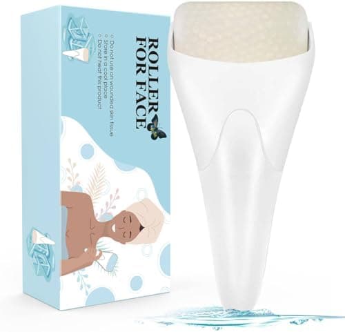 Fronnor Ice Roller for Face,Eyes,Facial Massager Tool,Soothing Skin Care Tool,Cooling Skincare Device for Puffiness,At-Home Spa Gift for Women(White)