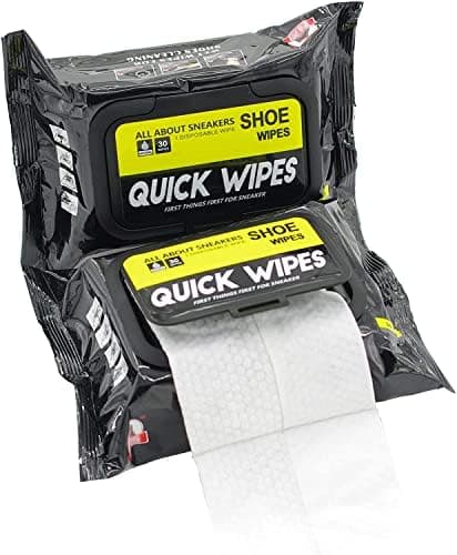 mygezi 2 Pack 60 Pcs Shoe Sneaker Wipes Cleaner Quick Wipes Disposable Travel Portable Removes Dirt, Stains