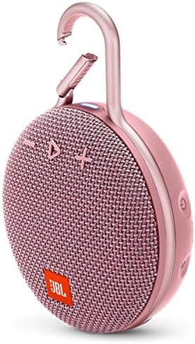 JBL Clip 3, Dusty Pink - Waterproof, Durable & Portable Bluetooth Speaker - Up to 10 Hours of Play - Includes Noise-Cancelling Speakerphone & Wireless Streaming